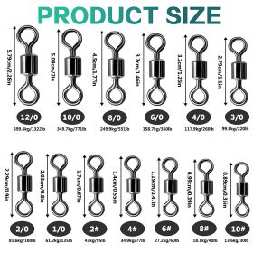 100pcs/pack Stainless Steel Rolling Swivel Connector; 30Lb-1322 Lb High Strength Fishing Rolling Barrel Swivels Fishing Tackle Accessories For Sa (size: 4#, 40lb)